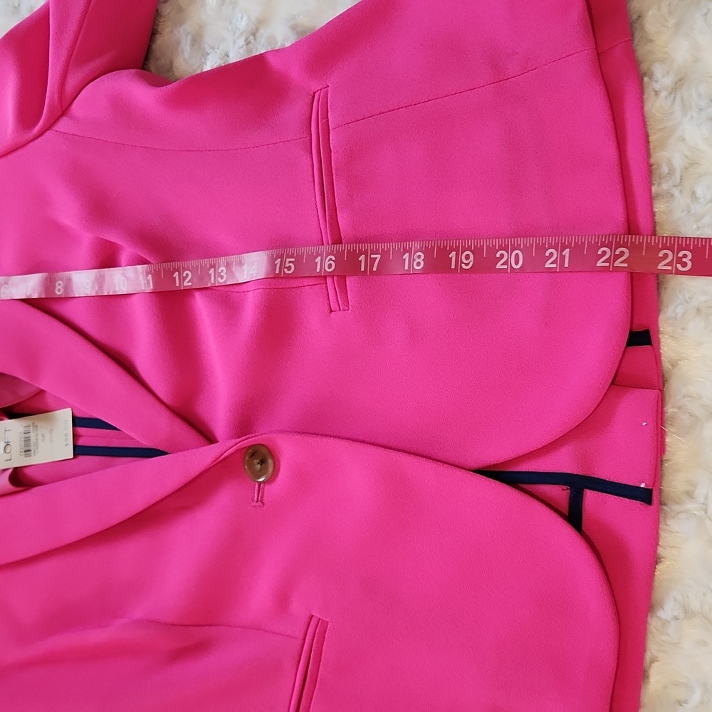LOFT Blazer Hot Pink Womens Small - Picture 4 of 7